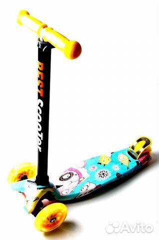 Самокат трехколесный Scooter maxi Print Cats