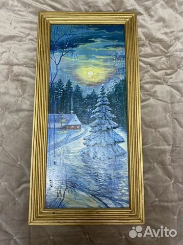 Картина маслом в раме, размер 60/30