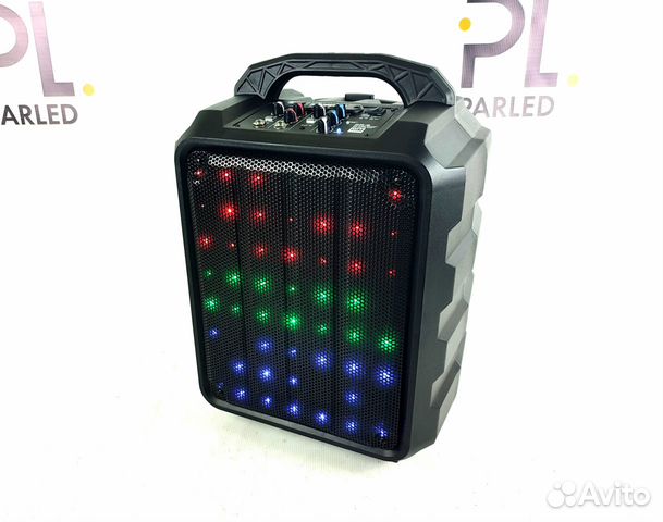 Колонка портативная с аккумулятором, на колесах