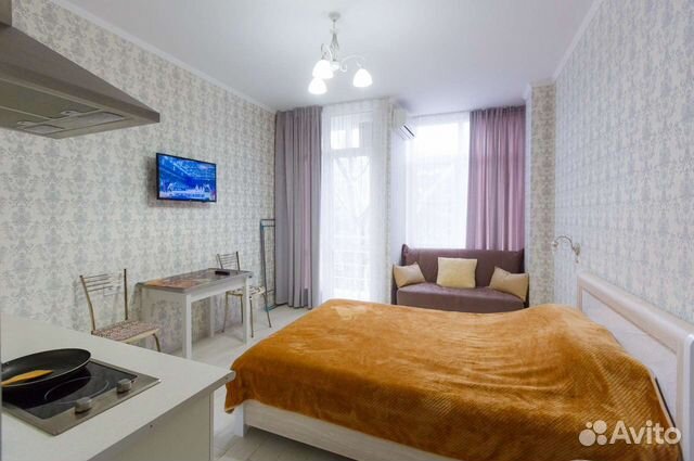 

Квартира-студия, 27 м², 2 кровати