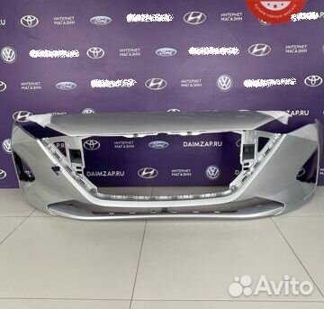 Бампер передний Hyundai solaris 2 (2020) серебро