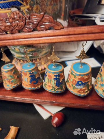 Колокольчики китайские,эмаль,клуазоне