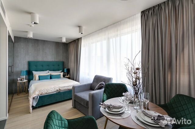 

Квартира-студия, 35 м², 2 кровати