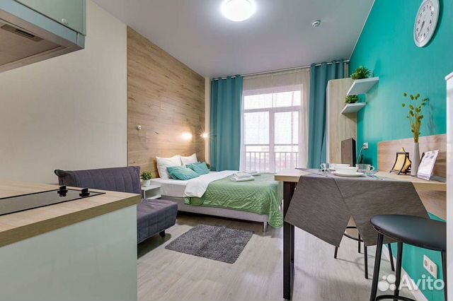 

Квартира-студия, 24 м², 2 кровати
