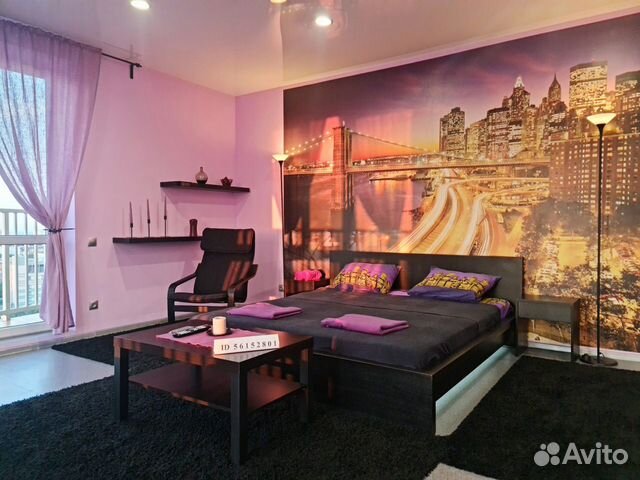

Квартира-студия, 45 м², 1 кровать