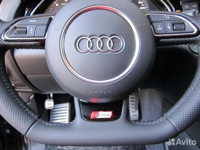 Audi S Line эмблема на руль шильдик логотип черная