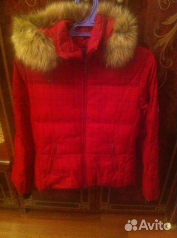 Куртка б/у женская красная в клетку Columbia Куртка б/у женская красная в клетку Columbia