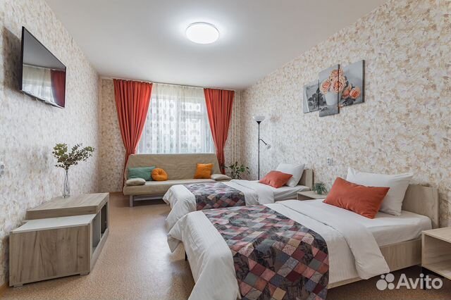 

1-к. квартира, 43 м², 3 кровати