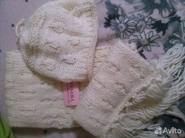 Шапка с шарфиком