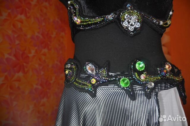 Костюм для восточного танца живота Северное сияние