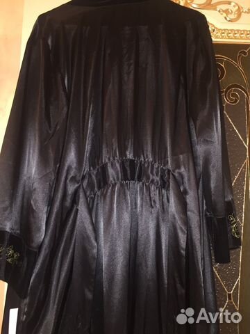 Новый черный халат Morgan Taylor XL оригинал