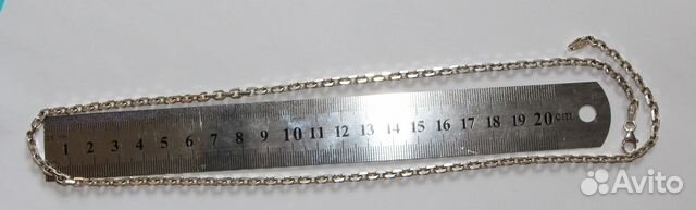 Серебряная цепочка. 21,76 гр. 54см. Якорное плетен
