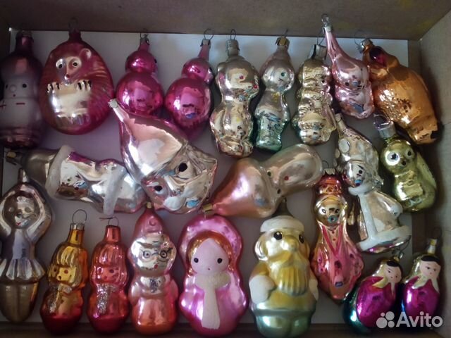 Ёлочных игрушки человечки и зверушки СССР 60-70
