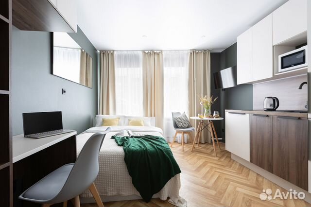 

Квартира-студия, 17 м², 1 кровать