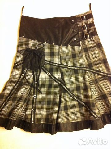 Р.-48 Юбка в клеточку, теплая