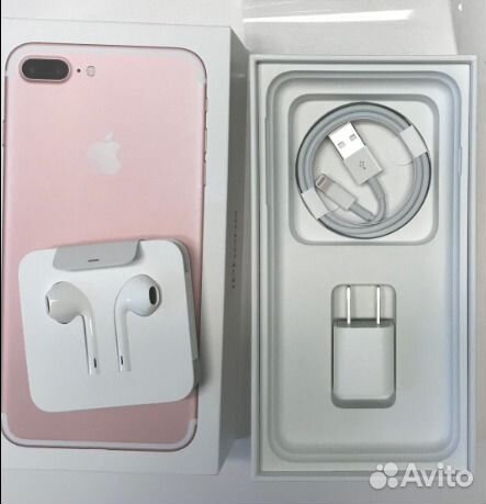 Коробка для iPhone 7 Plus розовое золото оригинал