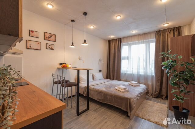 

Квартира-студия, 27 м², 2 кровати