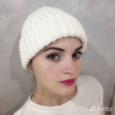 Шапочка бини вязанная