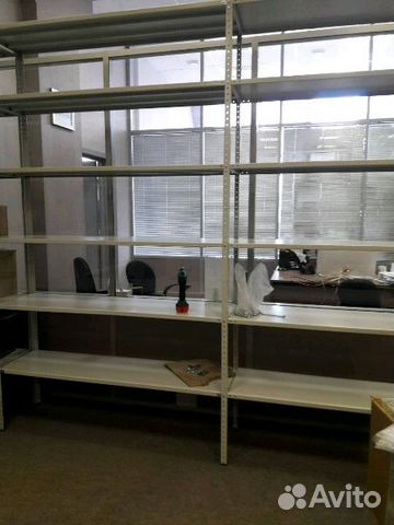 Шкаф стеллаж металлический для вещей и коробок