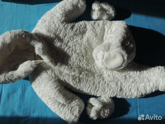 Теплый Комбинезон с варежками mothercare 6-9 мес