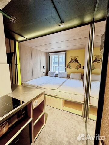 

Квартира-студия в апарт-отеле, 17 м², 2 кровати