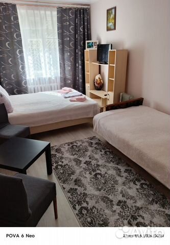 

1-к. квартира, 30 м², 2 кровати