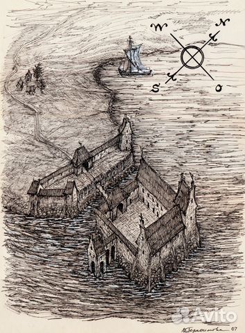 «Замок Рзиттен», 2007 г., графика, бумага