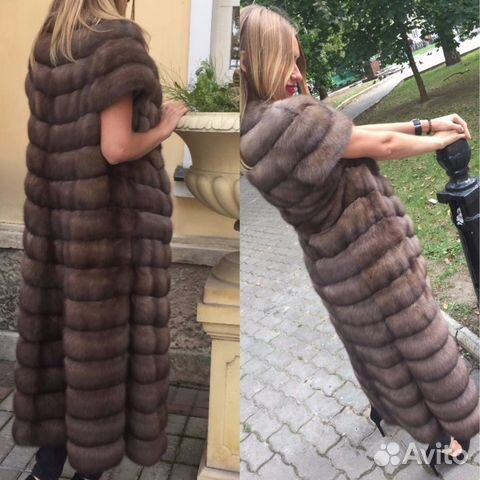 Шуба жилет из баргузинского соболя новая