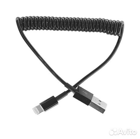 Кабель iPhone 5/5S/6/6S/6 Plus/iPad Витой Черный