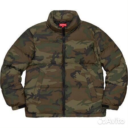 supreme camo down jacket