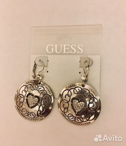 Серьги разные новые Guess
