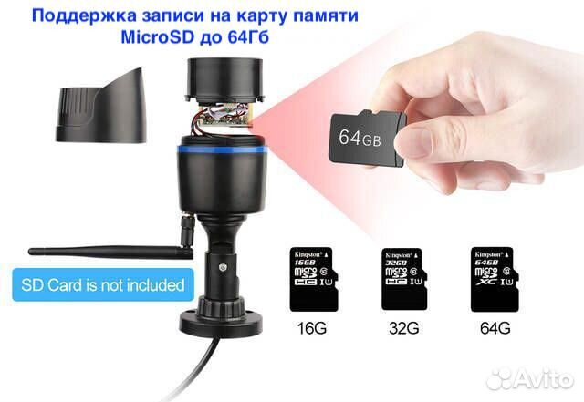 Уличная IP Wi-Fi камера 2 мП 1080P Full HD