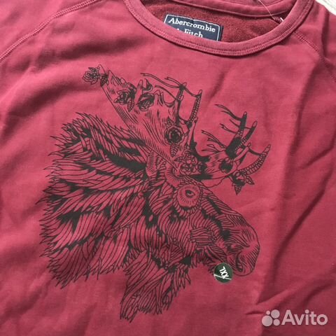 Abercrombie Fitch Свитшот Бордо, муж, Новый Abercrombie Fitch Свитшот Бордо, муж, Новый