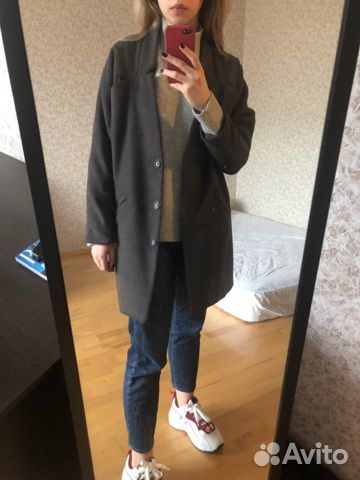 Пальто оверсайз серого цвета