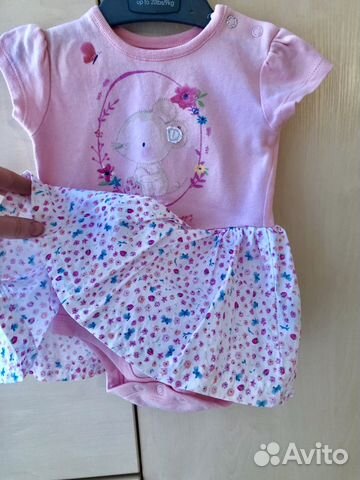 Платье-боди для девочки 3-6 мес mothercare
