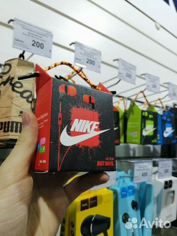 Проводные наушники Nike Red (0179) Enet Приобье