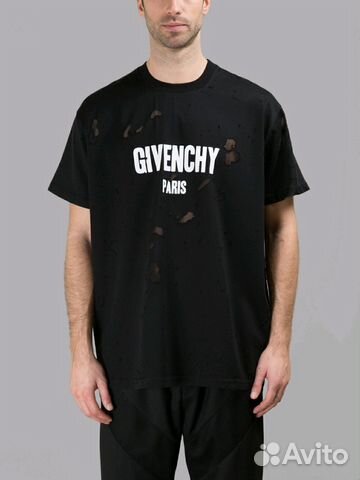 Футболка Givenchy с разрывами черная р.M,L,XL