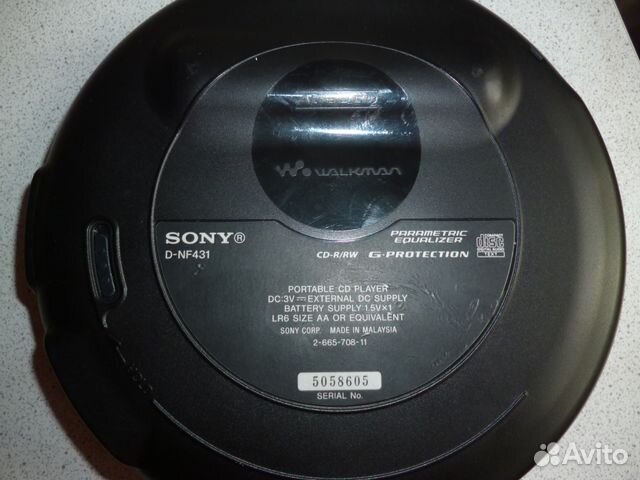 Mp-3 cd player sony walkman d-nf431