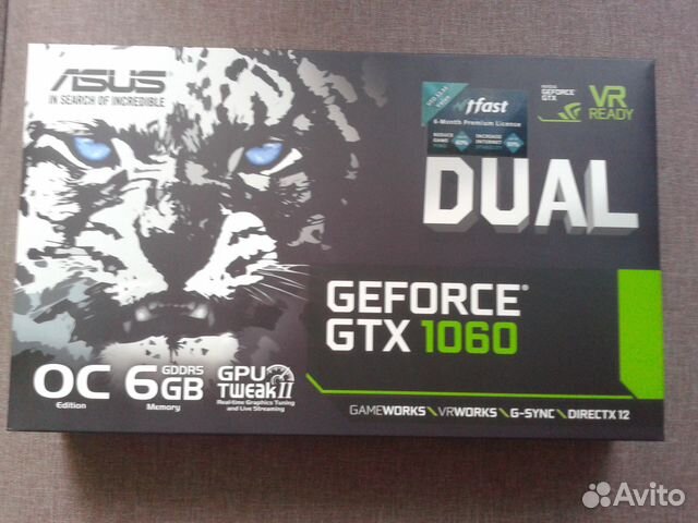 Asus GeForce GTX 1060 6Гб