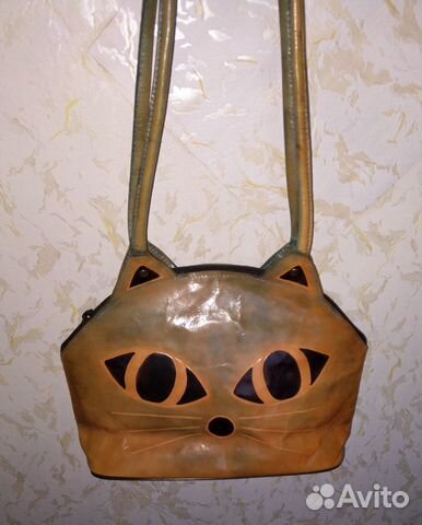 Индийская кожаная сумка Кошка Индийская кожаная сумка Кошка