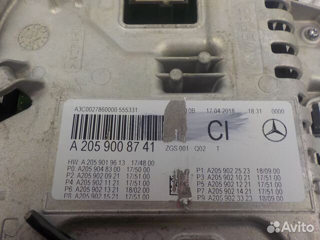 Панель приборов Mercedes C W205 Панель приборов Mercedes C W205