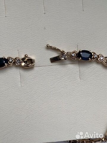 Золотой браслет с Сапфиром и бриллиантами Золотой браслет с Сапфиром и бриллиантами