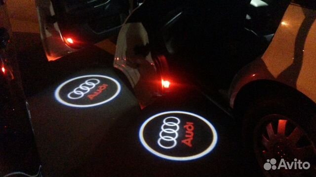 Проекция логотипа Ауди / Audi без сверления Проекция логотипа Ауди / Audi без сверления