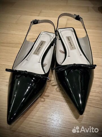 Zara Туфли босоножки черные лаковые р 37 нарядные Zara Туфли босоножки черные лаковые р 37 нарядные