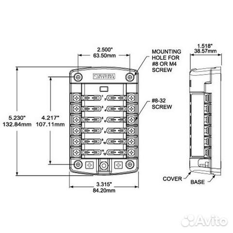 5029 Blue Sea Блок предохранителей 12 штук