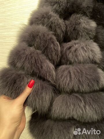 Шуба автоледи из песца, шуба из песца