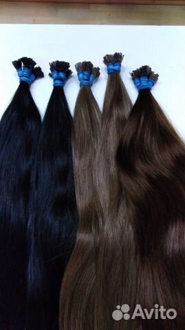 Натуральные волосы на капсулах 70 см цвет. 1b Натуральные волосы на капсулах 70 см цвет. 1b