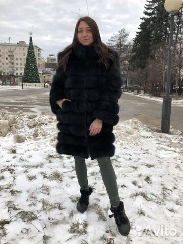 Шуба из песца люкс