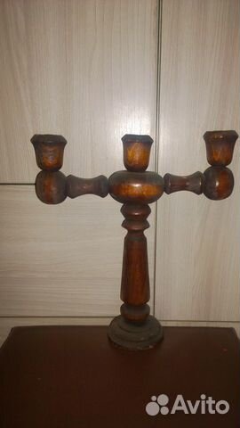 Подсвечник ручной работы из дерева