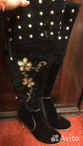 Сапоги ботфорты новые
